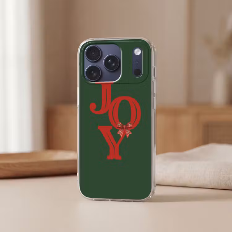 Telefoonhoesje Softcase - Tekst - Kerst - Rood — 3