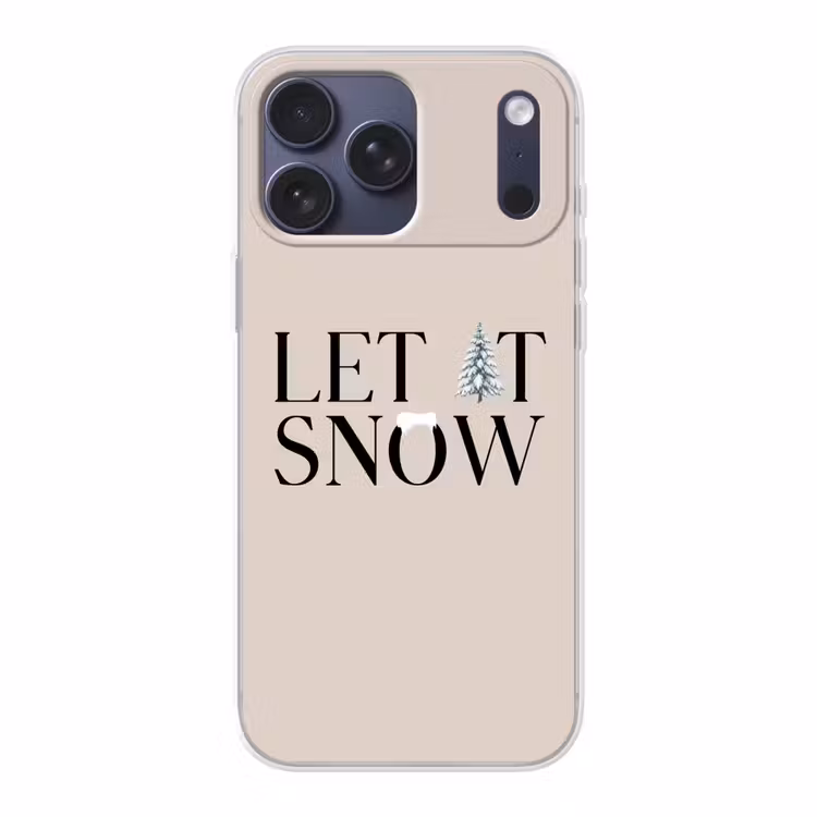 Telefoonhoesje Softcase - Tekst - Kerst - Sneeuw — 1