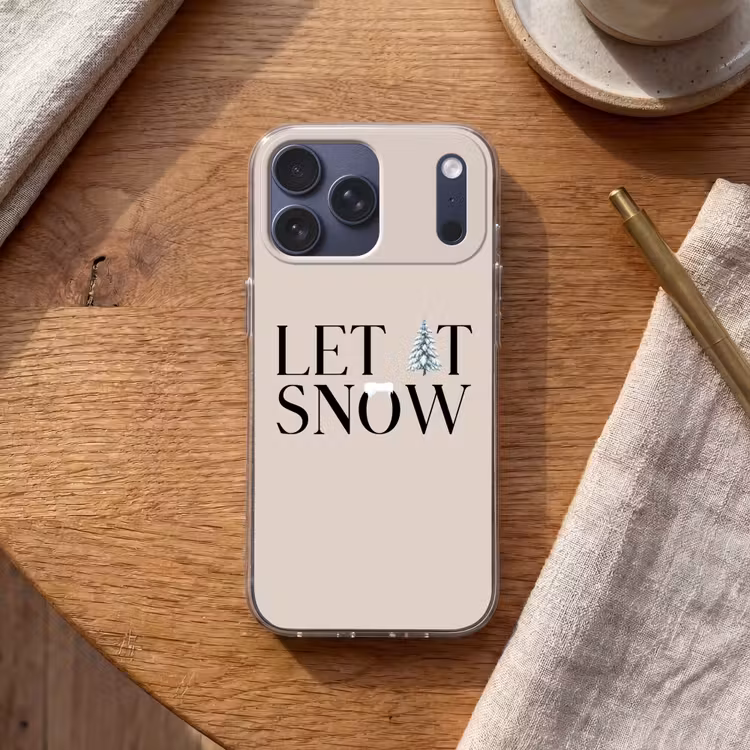 Telefoonhoesje Softcase - Tekst - Kerst - Sneeuw — 2