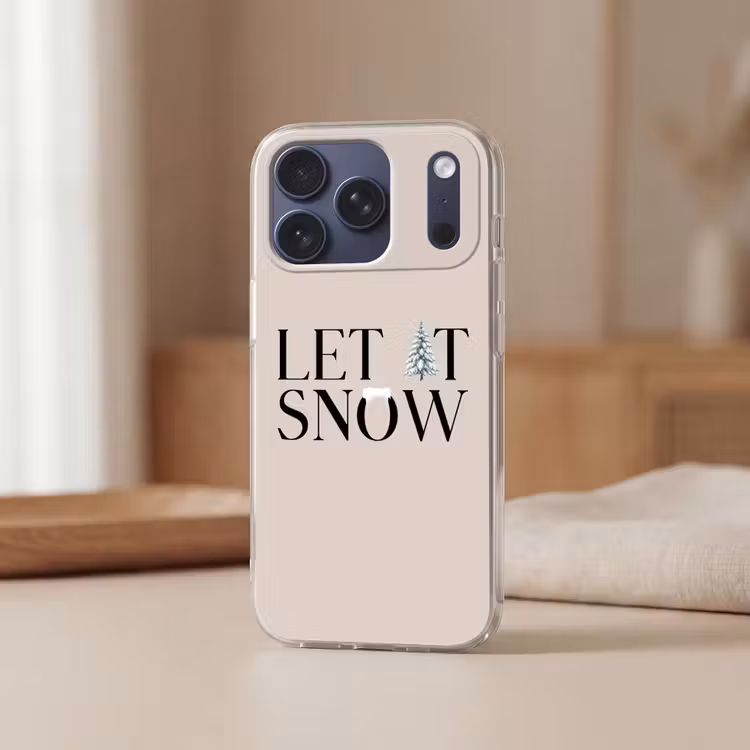 Telefoonhoesje Softcase - Tekst - Kerst - Sneeuw — 3