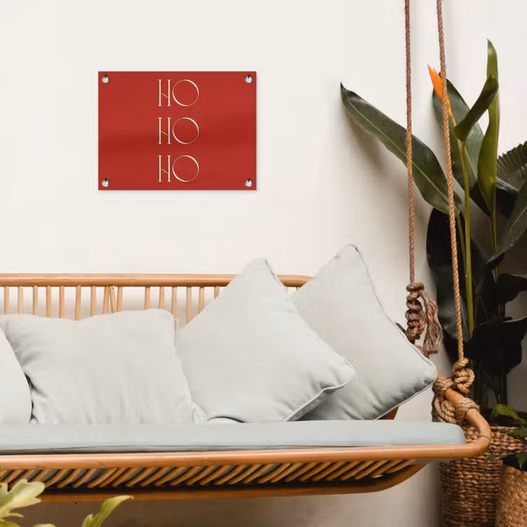 Tuinposter - Tekst - Kerst - Modern - Rood — 5