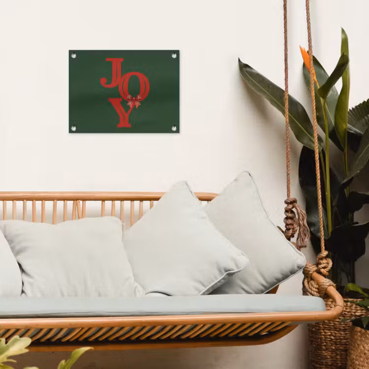 Tuinposter - Tekst - Kerst - Rood — 5