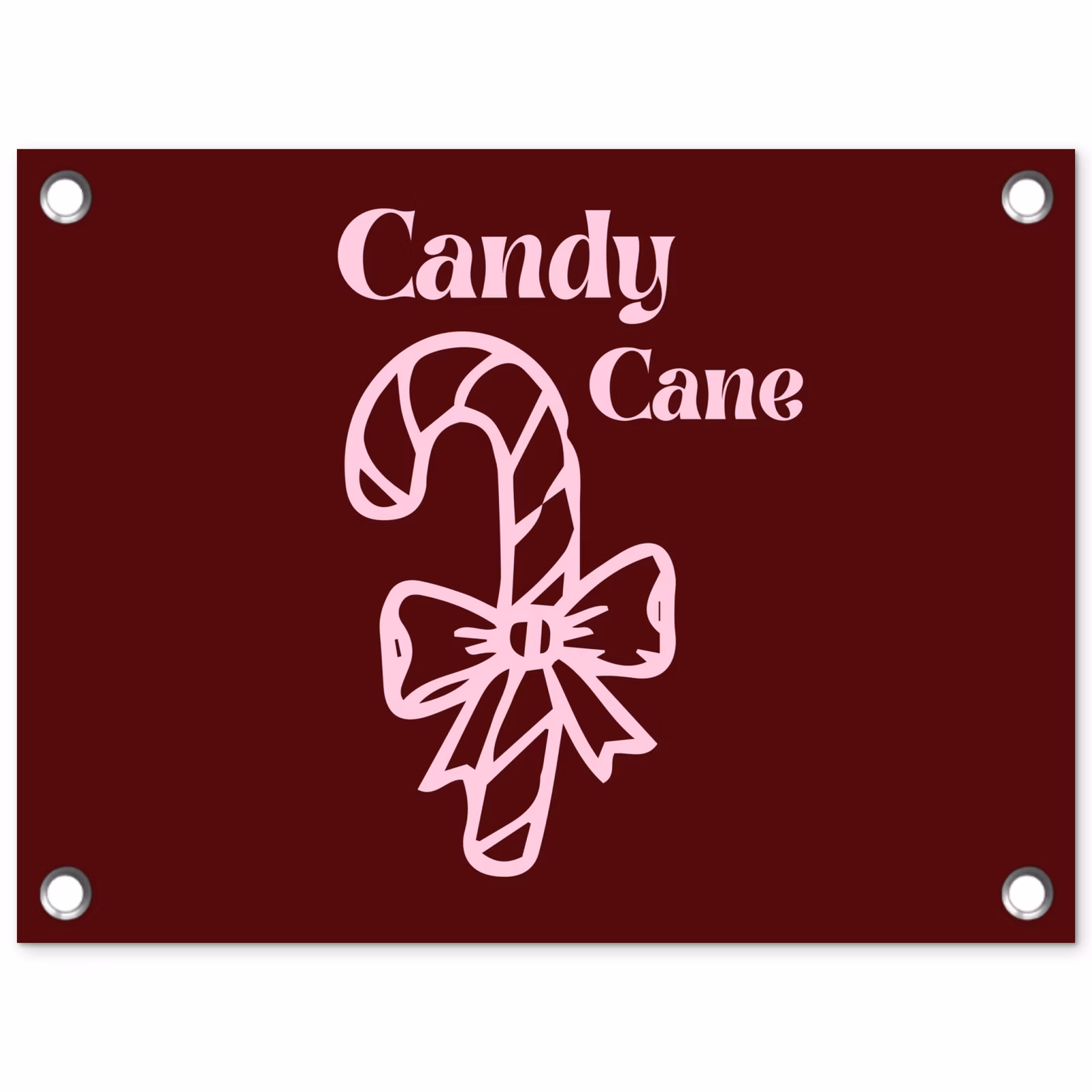 Tuinposter - Kerst - Snoep - Tekst - Roze — 1