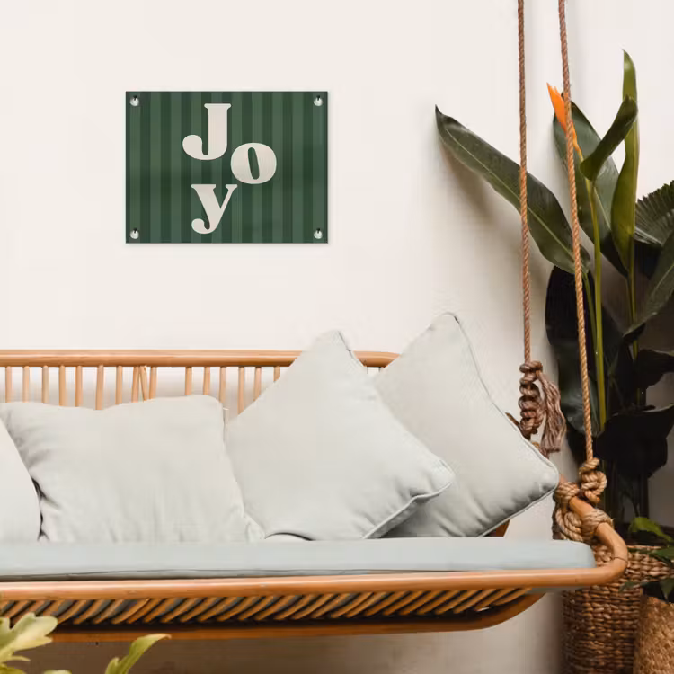 Tuinposter - Joy - Kerst - Tekst - Groen — 5
