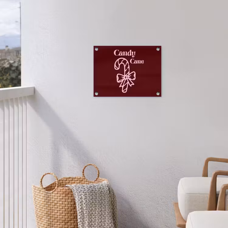 Tuinposter - Kerst - Snoep - Tekst - Roze — 3