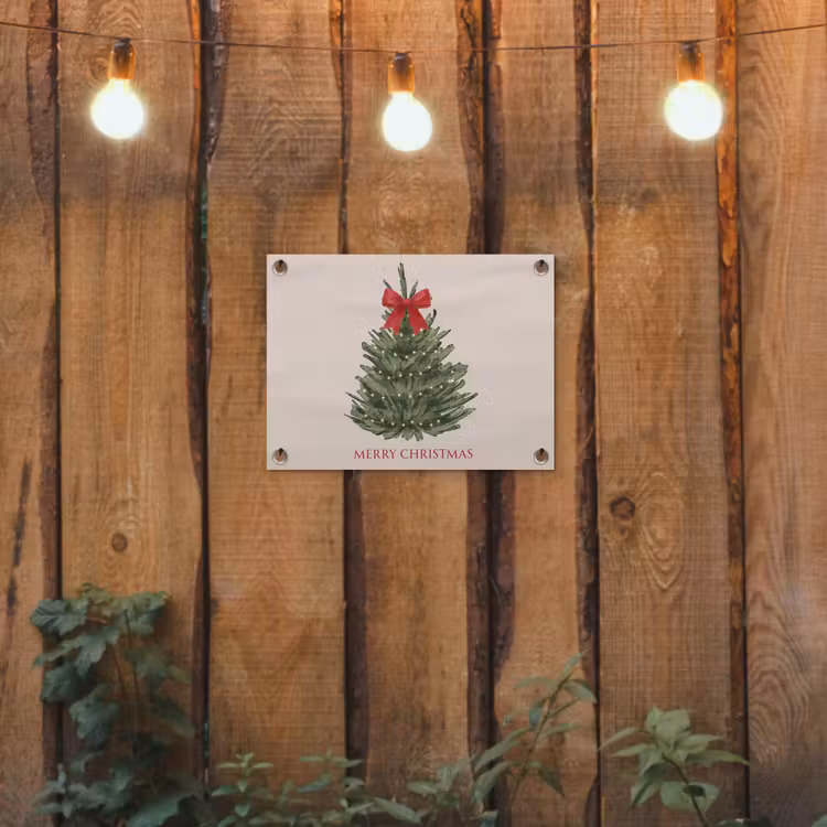 Tuinposter - Tekst - Kerst - Kerstboom — 2