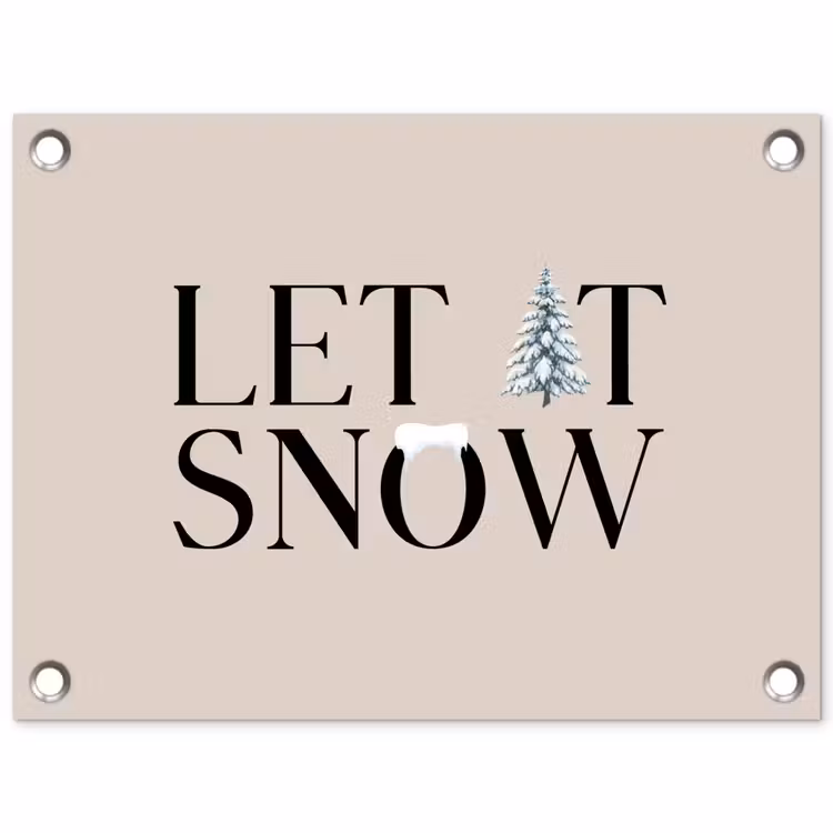 Tuinposter - Tekst - Kerst - Sneeuw — 1