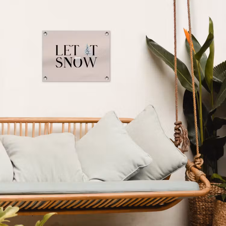Tuinposter - Tekst - Kerst - Sneeuw — 5