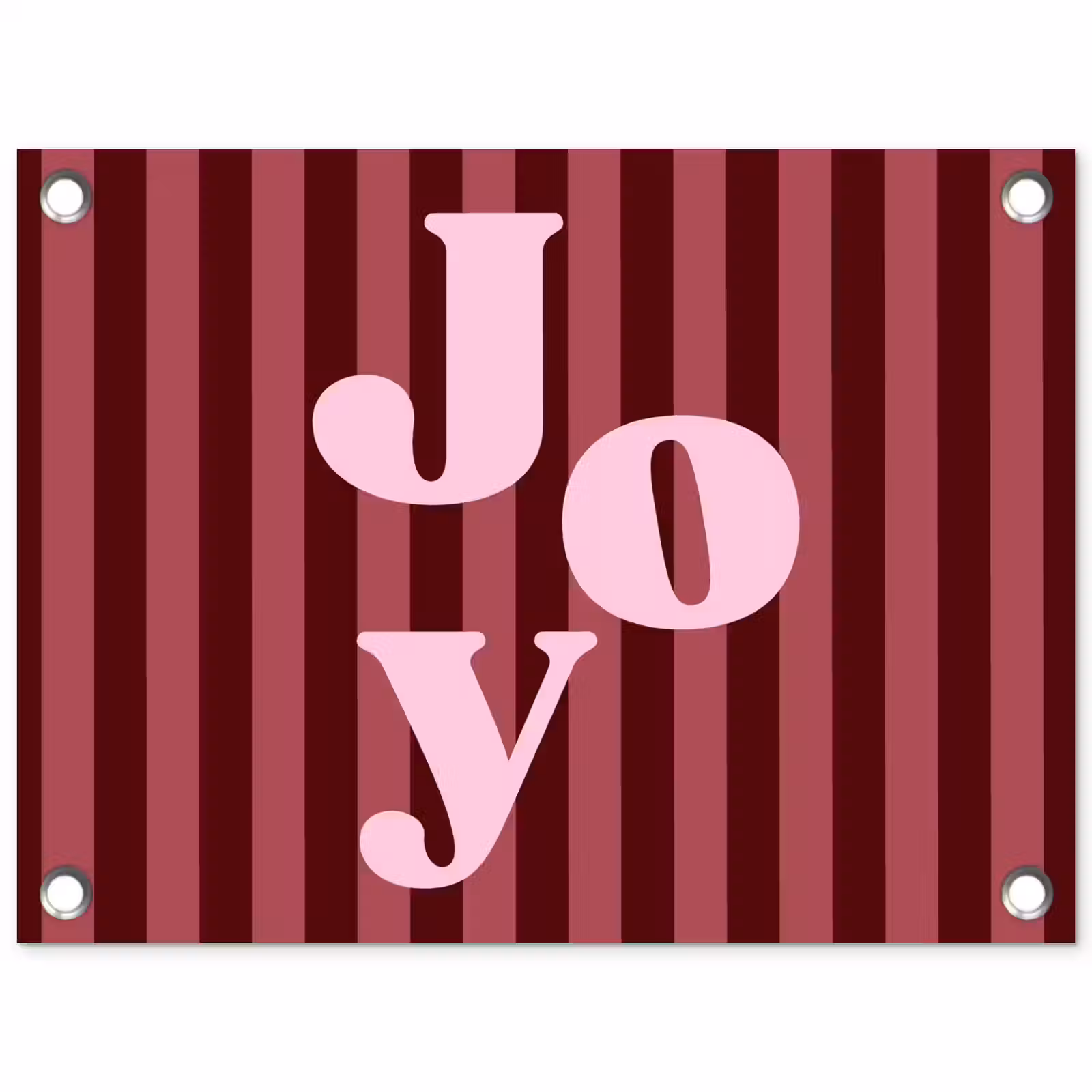 Tuinposter - Joy - Kerst - Tekst - Roze — 1
