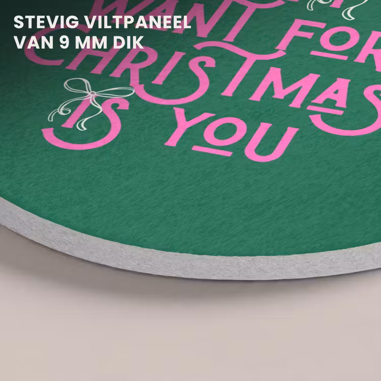 Akoestisch schilderij - Kerst - Tekst - Roze - Groen — 5