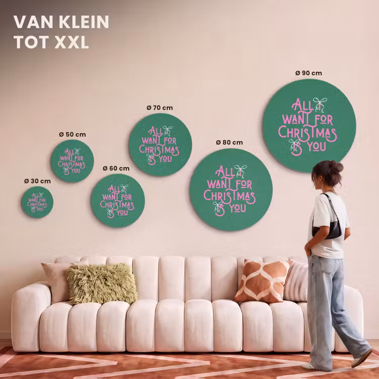 Akoestisch schilderij - Kerst - Tekst - Roze - Groen — 7