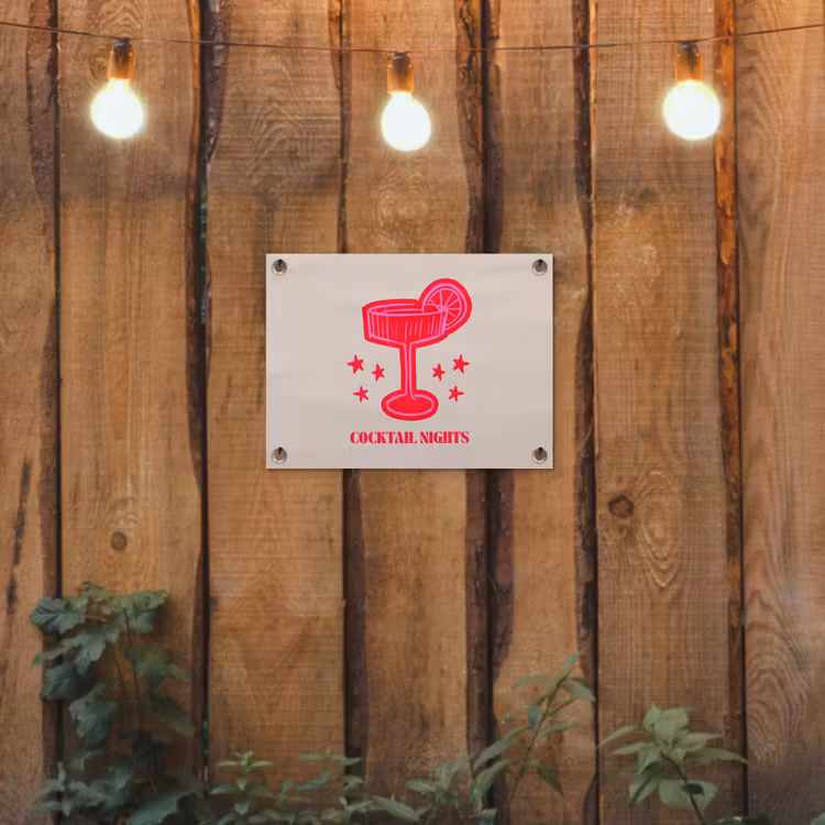 Tuinposter - Cocktail - Kerst - Beige - Roze — 2
