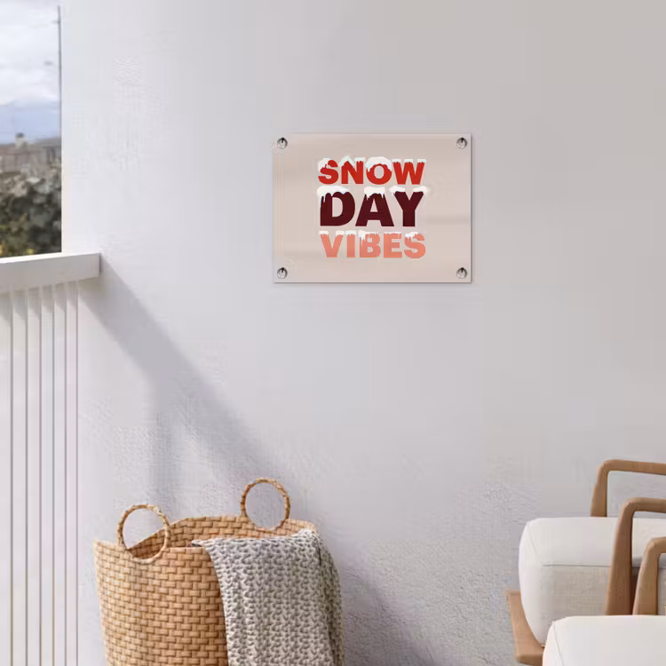 Tuinposter - Sneeuw - Kerst - Tekst - Rood — 3