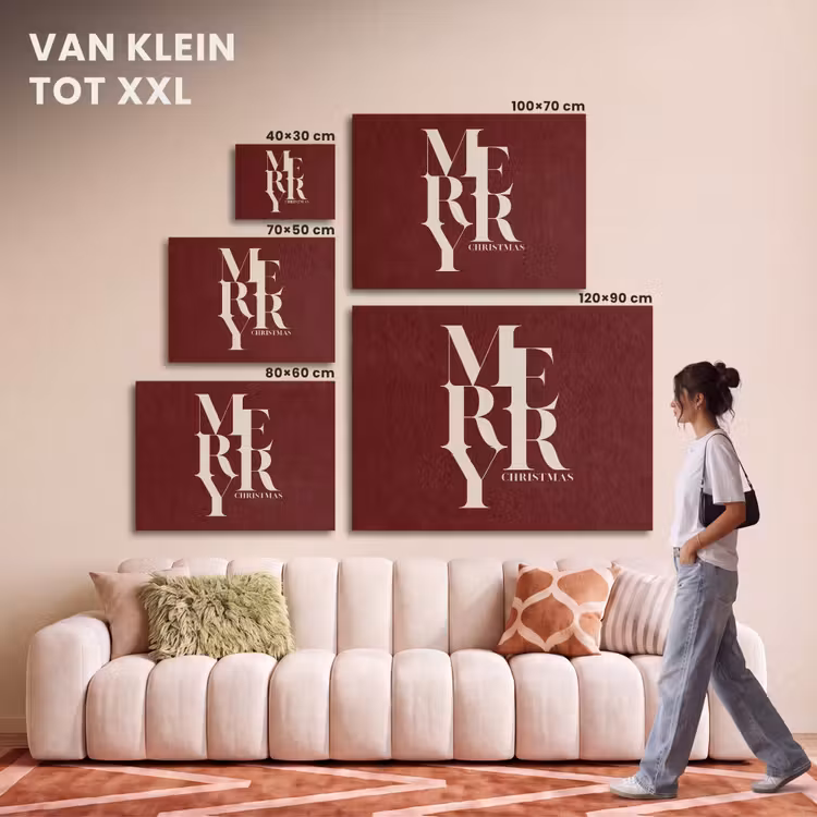 Akoestisch schilderij - Merry - Tekst - Donker - Rood — 7