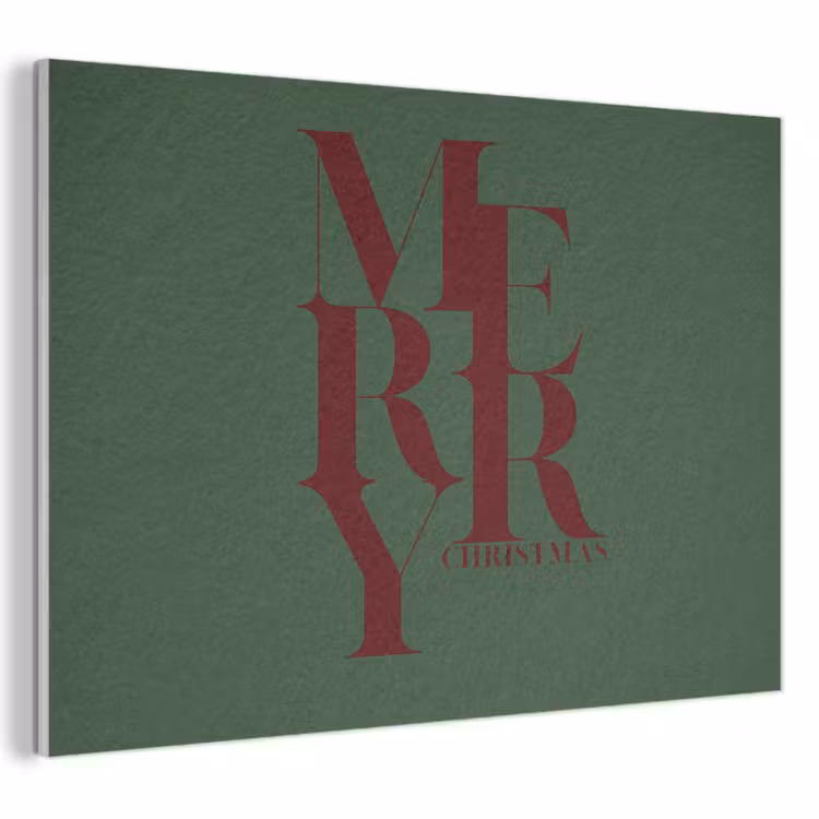 Akoestisch schilderij - Merry - Tekst - Groen - Kerst