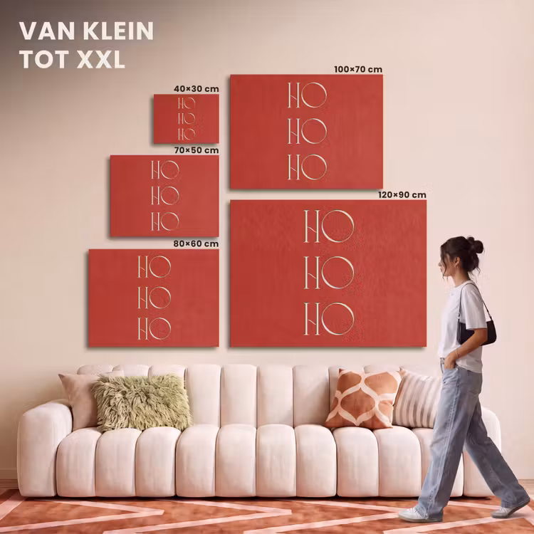 Akoestisch schilderij - Tekst - Kerst - Modern - Rood — 7