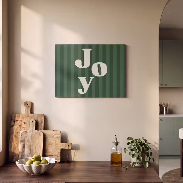 Akoestisch schilderij - Joy - Kerst - Tekst - Groen — 4