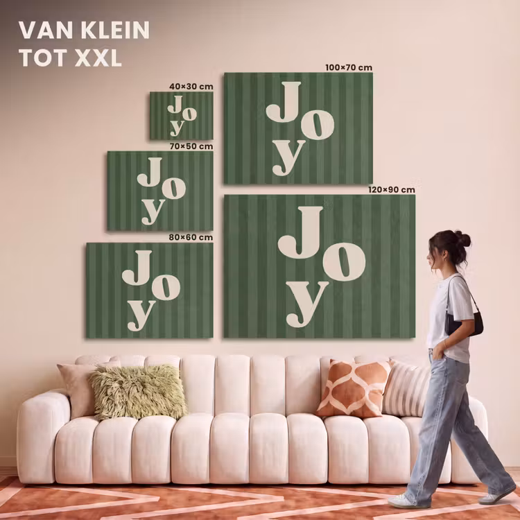 Akoestisch schilderij - Joy - Kerst - Tekst - Groen — 7