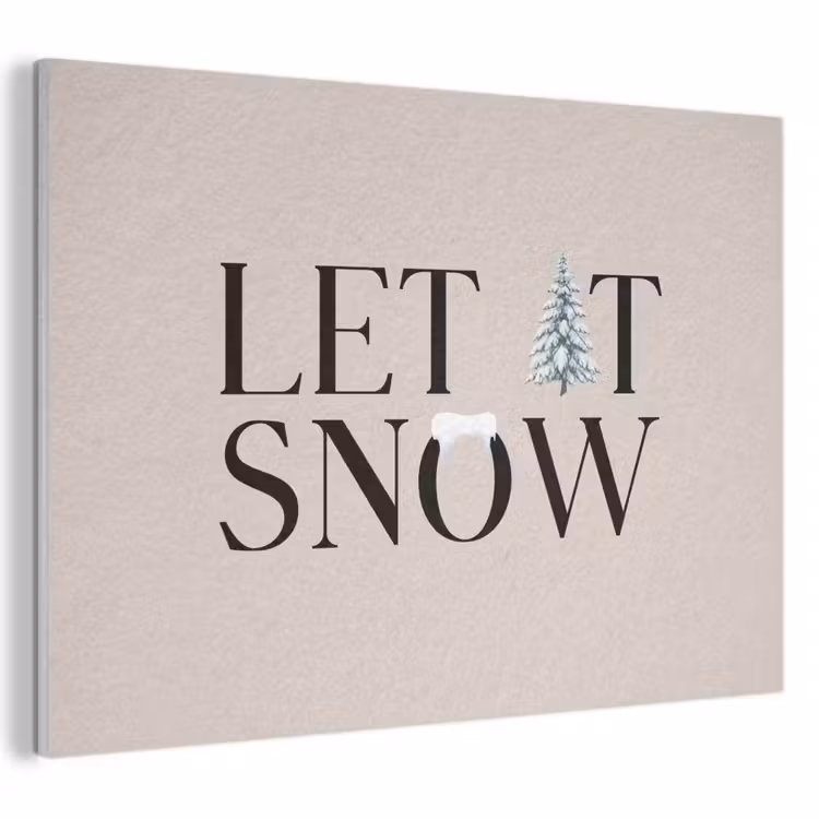 Akoestisch schilderij - Tekst - Kerst - Sneeuw — 1