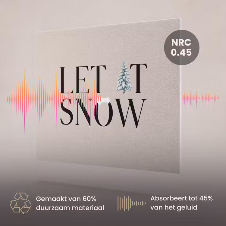 Akoestisch schilderij - Tekst - Kerst - Sneeuw — 3