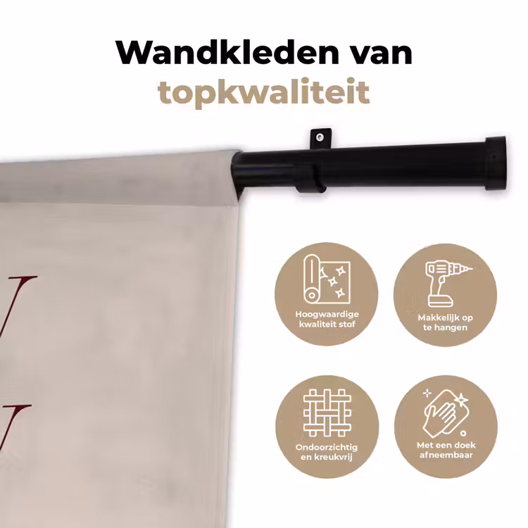 Wandkleed - Tekst - Kerst - Bruin — 3