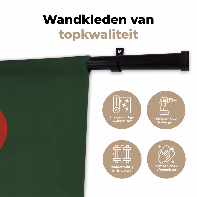 Wandkleed - Tekst - Kerst - Rood — 3