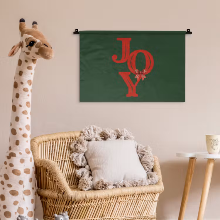 Wandkleed - Tekst - Kerst - Rood — 5