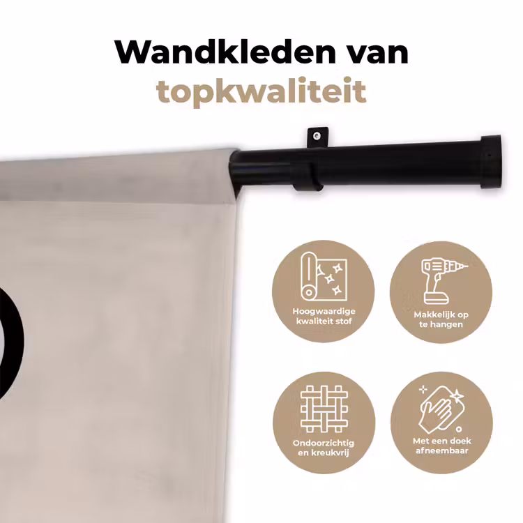 Wandkleed - Joy - Animatie - Zwart - Kerst — 3