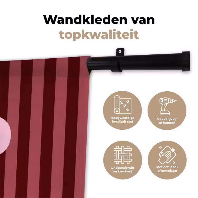 Wandkleed - Joy - Kerst - Tekst - Roze — 3