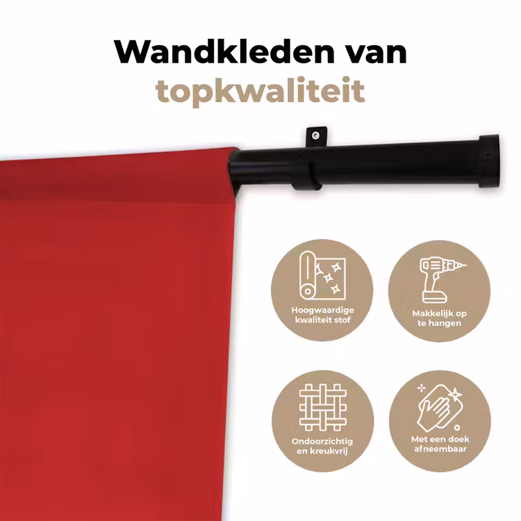 Wandkleed - Kerst - Tekst - illustratie - Rood — 3