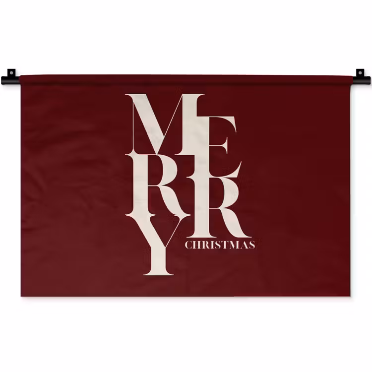 Wandkleed - Merry - Tekst - Donker - Rood — 1