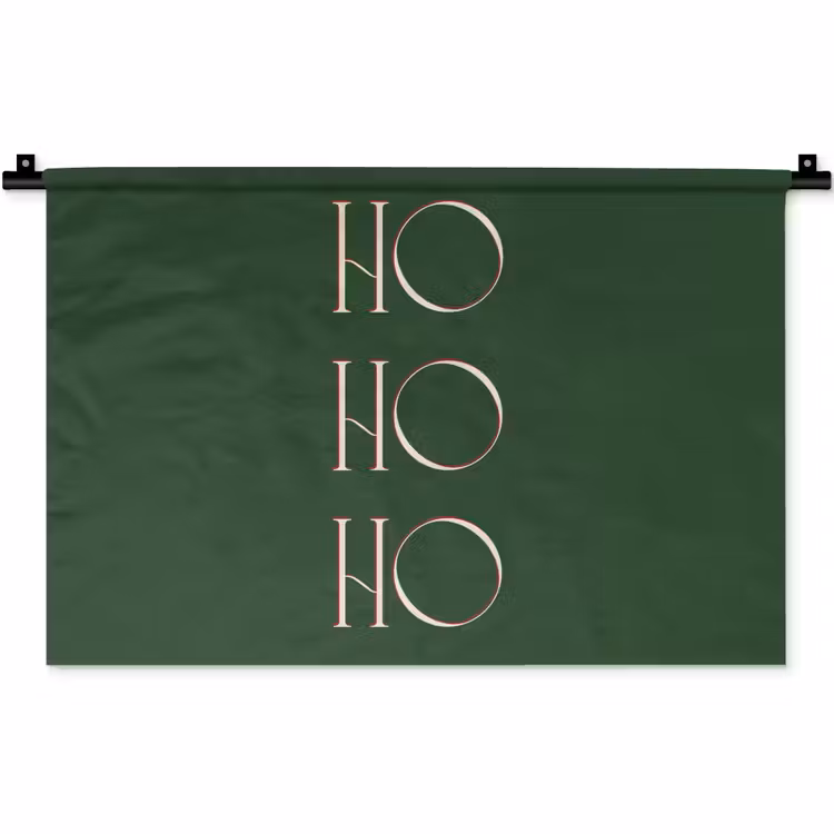 Wandkleed - Tekst - Kerst - Modern - Groen — 1
