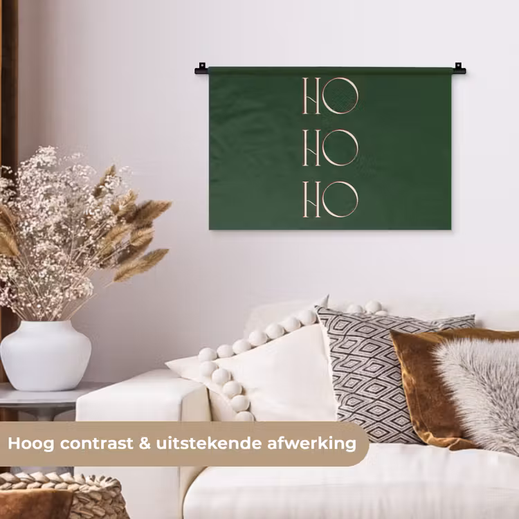Wandkleed - Tekst - Kerst - Modern - Groen — 4