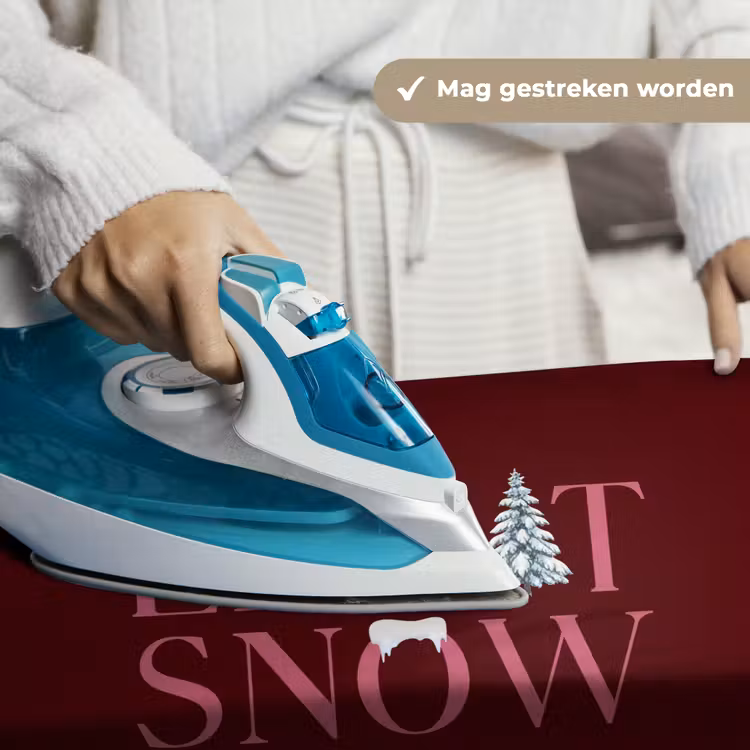 Wandkleed - Tekst - Kerst - Sneeuw - Roze — 6