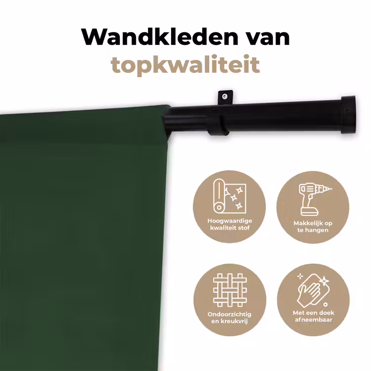 Wandkleed - December - Tekst - Kerst - Groen — 3