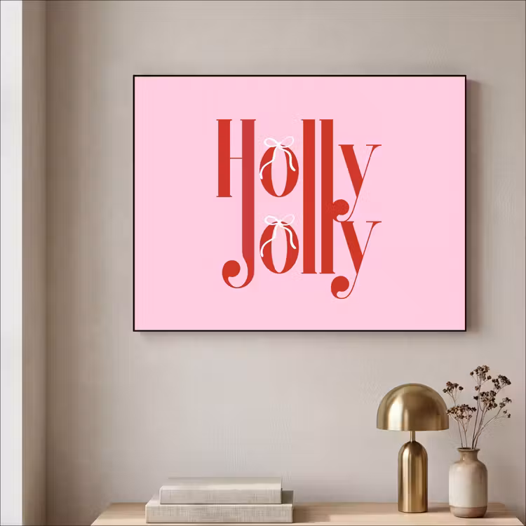 Art Frame - Kerst - Tekst - Rood - Roze — 5