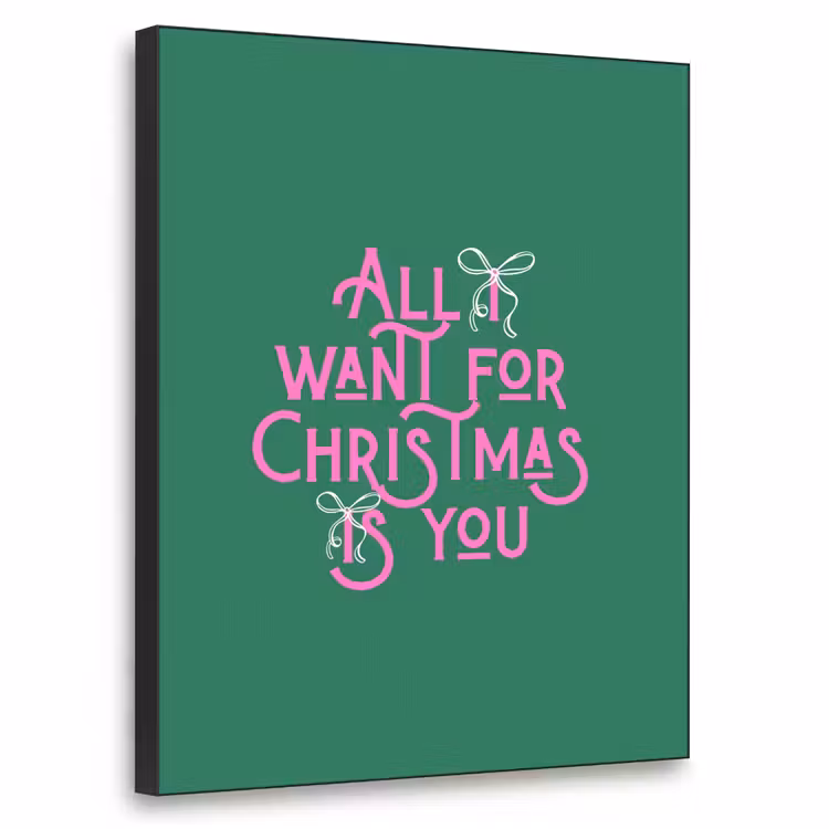 Art Frame - Kerst - Tekst - Roze - Groen