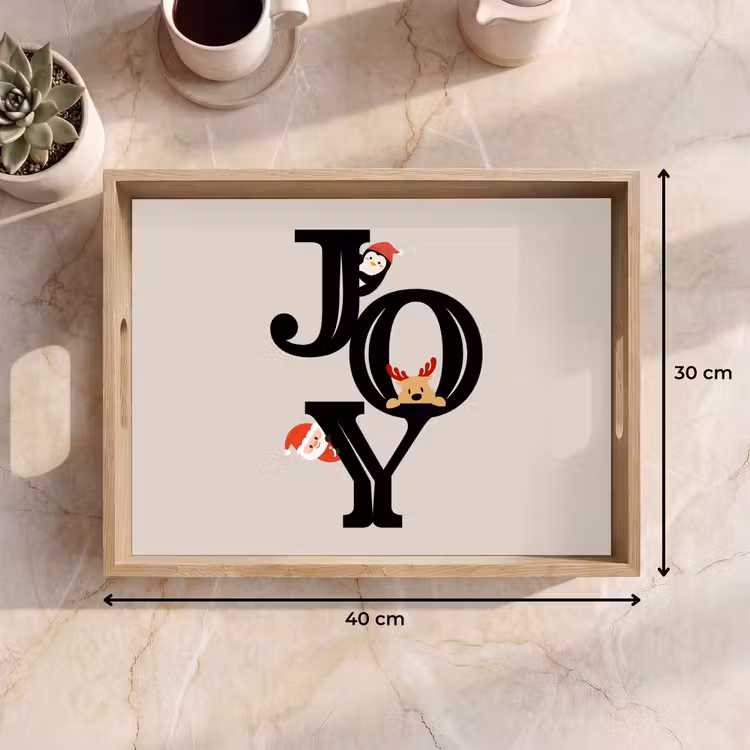 Dienblad - Joy - Animatie - Zwart - Kerst — 9