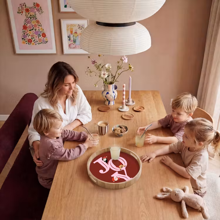 Dienblad - Joy - Kerst - Animatie - Rood - Roze — 7