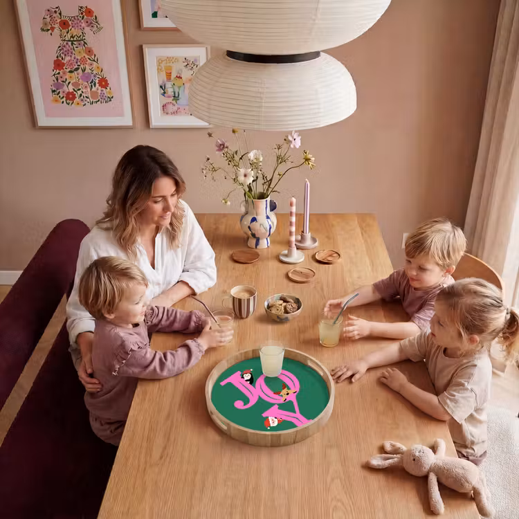Dienblad - Joy - Kerst - Animatie - Roze - Groen — 7