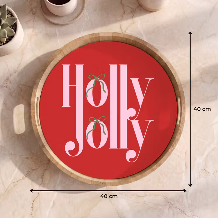 Dienblad - Kerst - Roze - Rood - Tekst — 9