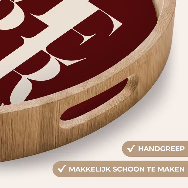 Dienblad - Merry - Tekst - Donker - Rood — 5