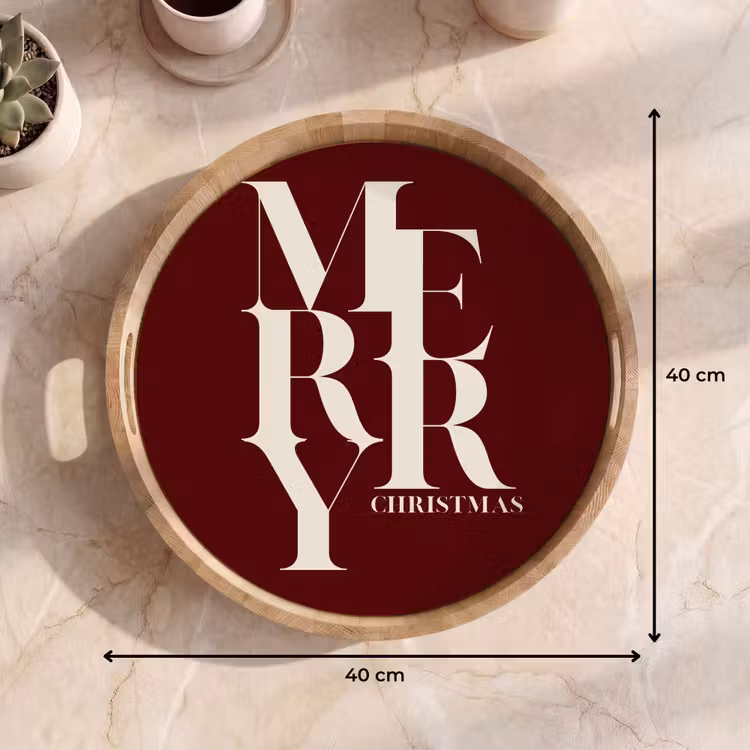 Dienblad - Merry - Tekst - Donker - Rood — 9