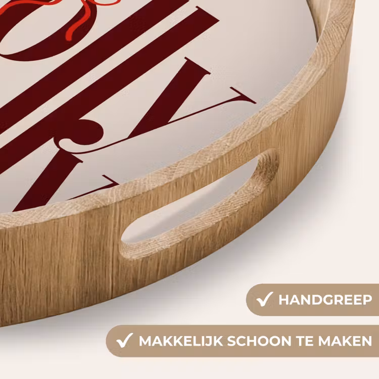 Dienblad - Tekst - Kerst - Bruin — 5