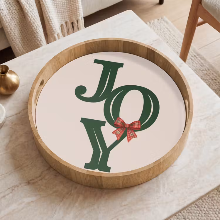 Dienblad - Tekst - Kerst - Groen — 2