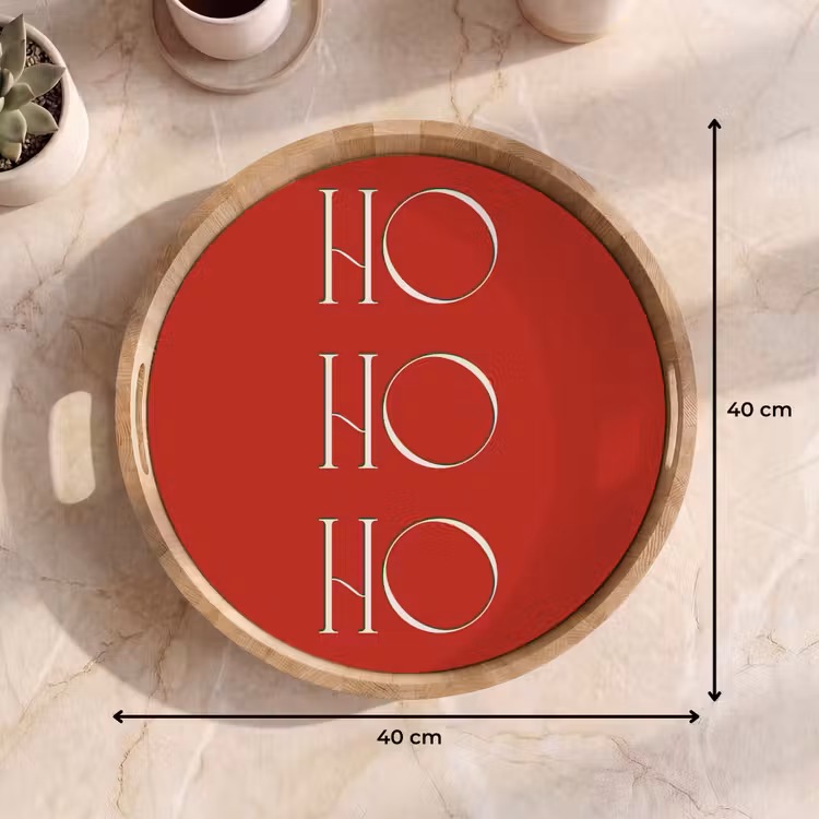 Dienblad - Tekst - Kerst - Modern - Rood — 9
