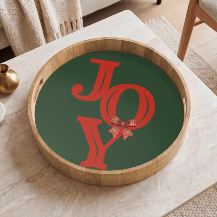 Dienblad - Tekst - Kerst - Rood — 2