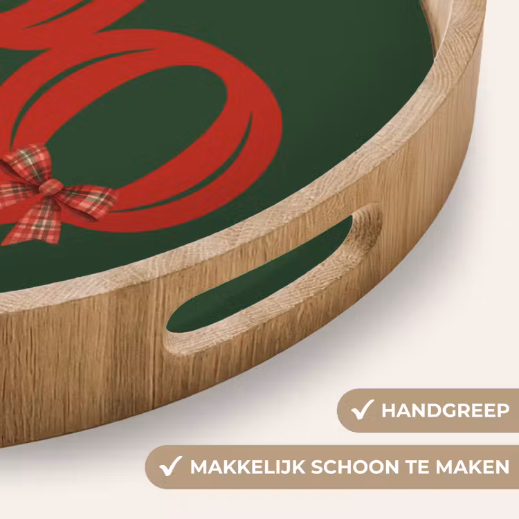 Dienblad - Tekst - Kerst - Rood — 5