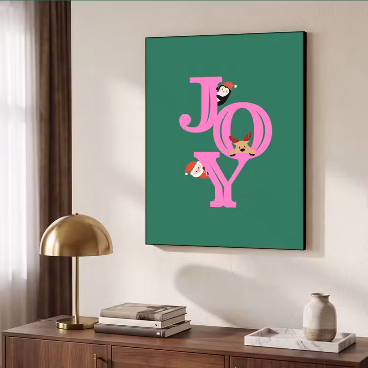 Art Frame - Joy - Kerst - Animatie - Roze - Groen — 7