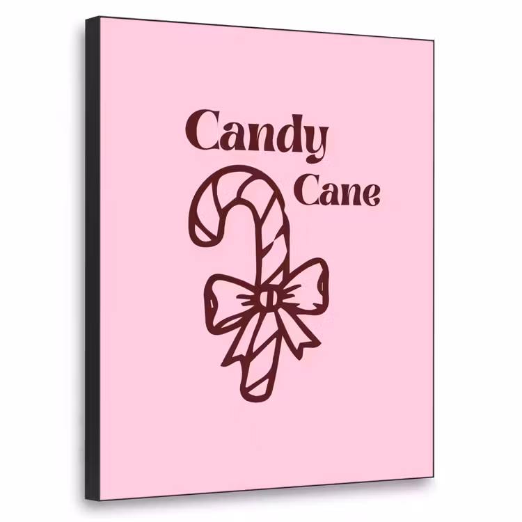 Art Frame - Kerst - Snoep - Tekst - Bruin - Roze — 1